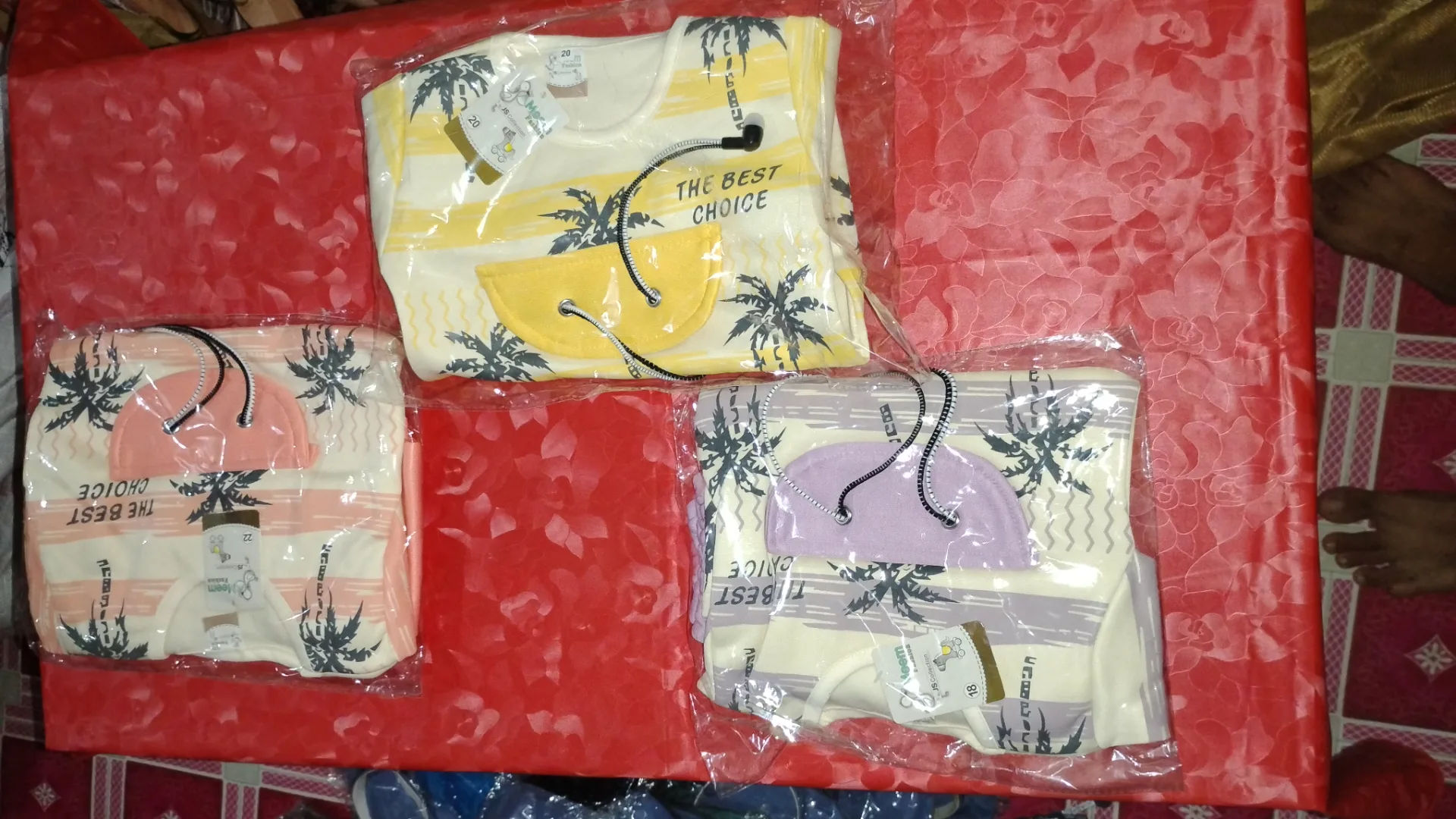 Packaged Palm Tree Print Tops